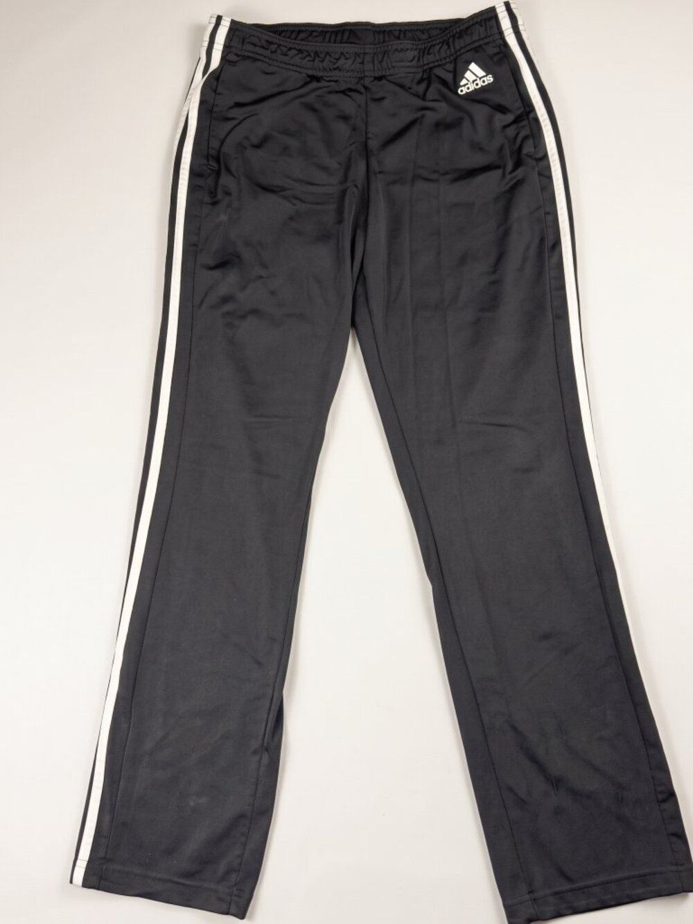 Adidas Striped Drawstring Track Pants Black Size Medium